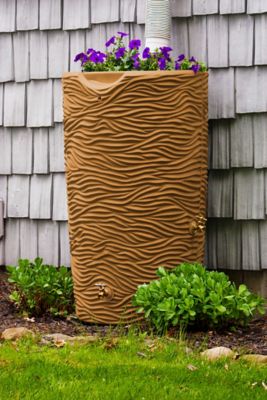 Image showing  65 gal. Impressions Palm Rain Saver Barrel, Terra Cotta