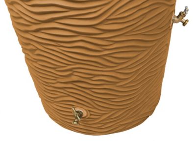 Image showing  65 gal. Impressions Palm Rain Saver Barrel, Terra Cotta