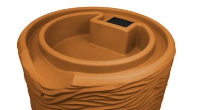 Image showing  65 gal. Impressions Palm Rain Saver Barrel, Terra Cotta