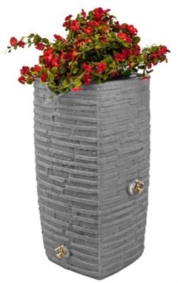 Image showing  50 gal. Impressions Riverwalk Rain Saver Barrel, Dark Granite