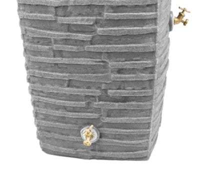 Image showing  50 gal. Impressions Riverwalk Rain Saver Barrel, Dark Granite