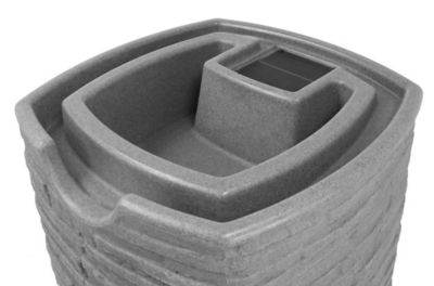 Image showing 5 th Good Ideas 50 gal. Impressions Riverwalk Rain Saver Barrel, Dark Granite