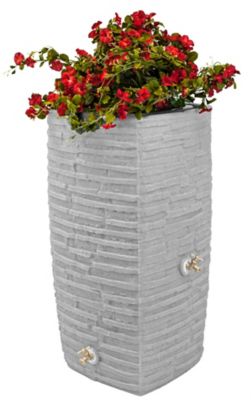 Image showing  50 gal. Impressions Riverwalk Rain Saver Barrel, Light Granite