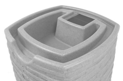 Image showing 5 th Good Ideas 50 gal. Impressions Riverwalk Rain Saver Barrel, Light Granite