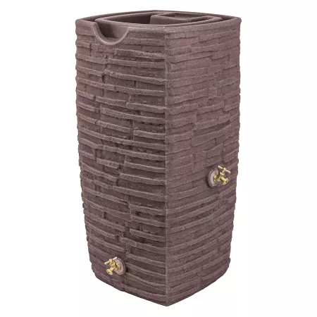 Good Ideas 50 gal Impressions Riverwalk Rain Saver Barrel Brick Red Rain Barrels