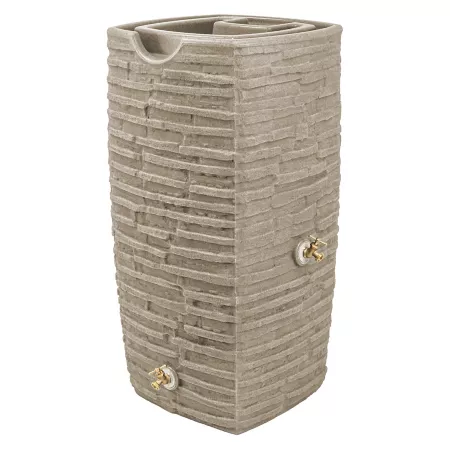 Good Ideas 50 gal Impressions Riverwalk Rain Saver Barrel Stoneware Rain Barrels