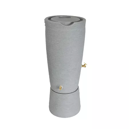 Good Ideas 50 gal Impressions Stone Rain Saver Barrel Clear Granite Stand Included Rain Barrels