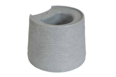 Image showing  50 gal. Impressions Stone Rain Saver Barrel, Light Granite, Stand Included