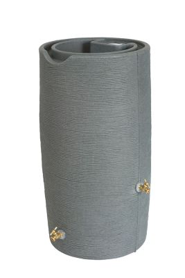 Image showing  50 gal. Impressions Stone Rain Saver Barrel, Light Granite, Stand Included