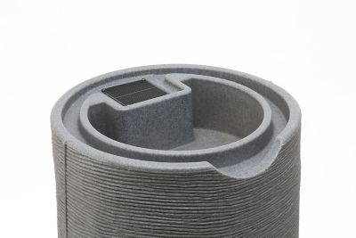 Image showing  65 gal. Impressions Stone Rain Saver Barrel, Dark Granite