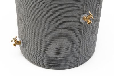 Image showing  65 gal. Impressions Stone Rain Saver Barrel, Dark Granite