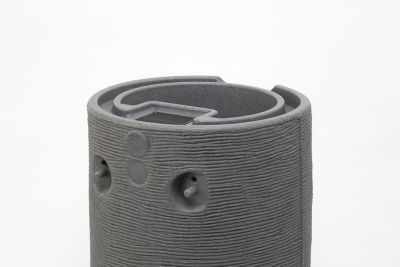 Image showing 5 th Good Ideas 65 gal. Impressions Stone Rain Saver Barrel, Light Granite