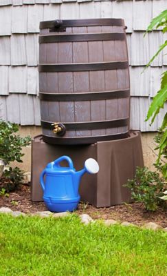 Image showing  Rain Wizard Universal Rain Barrel Stand for Good Ideas Rain Barrels, Light Granite