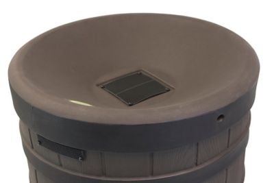 Image showing  50 gal. Rain Wizard American Oak Rain Barrel, Oak, Darkened Ribs