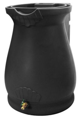 Good Ideas 65 gal. Rain Wizard Urn Rain Barrel, Black