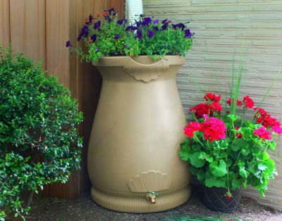 Image showing  65 gal. Rain Wizard Urn Rain Barrel, Khaki