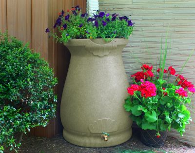 Image showing  65 gal. Rain Wizard Urn Rain Barrel, Sandstone