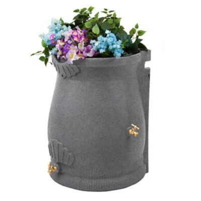Good Ideas 50 gal. Rain Wizard Urn Rain Barrel, Dark Granite