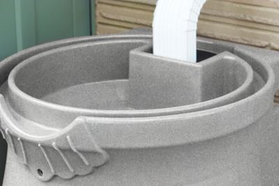 Image showing  50 gal. Rain Wizard Urn Rain Barrel, Light Granite