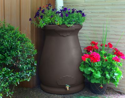 Image showing  50 gal. Rain Wizard Urn Rain Barrel, Oak