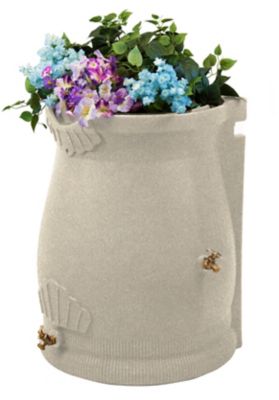 Good Ideas 50 gal. Rain Wizard Urn Rain Barrel, Sandstone