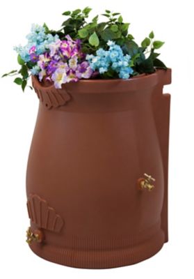 Good Ideas 50 gal. Rain Wizard Urn Rain Barrel, Terra Cotta