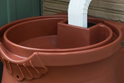 Image showing 7 th Good Ideas 50 gal. Rain Wizard Urn Rain Barrel, Terra Cotta