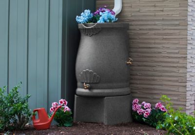 Image showing  Rain Wizard Urn Stand for 50 gal. and 60 gal. Rain Wizard Urn Barrels, Dark Granite