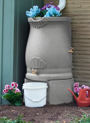 Image showing  Rain Wizard Urn Stand for 50 gal. and 60 gal. Rain Wizard Urn Barrels, Light Granite