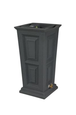 Good Ideas 45 gal. Savannah Rain Saver Rain Barrel, Dark Granite