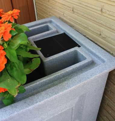 Image showing  45 gal. Savannah Rain Saver Rain Barrel, Light Granite