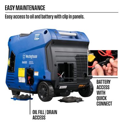 Image showing 6 th Westinghouse 5,000/3,900-Watt Gasoline Powered Portable Inverter Generator, RV Outlet, Remote Start