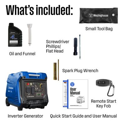 Image showing 7 th Westinghouse 5,000/3,900-Watt Gasoline Powered Portable Inverter Generator, RV Outlet, Remote Start