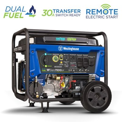 Westinghouse 9500 Watt Home Backup Dual Fuel Portable Generator, Transfer Switch Ready