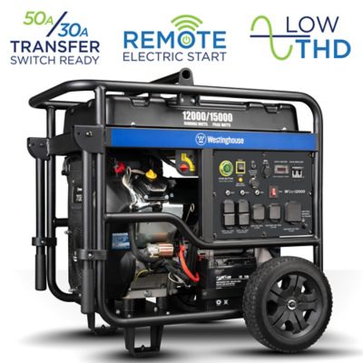 Westinghouse 15,000W Home Backup Portable Gas Generator with Electric Start The remote start option is sweet and it is a lot quieter than my other 5550 watt generator