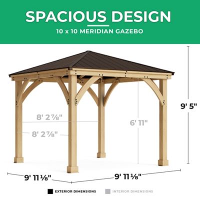 Image showing 9 th Yardistry 10 ft. x 10 ft. Meridian Gazebo