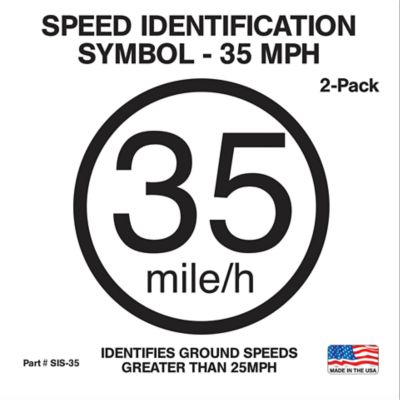 SMV Industries 35 MPH Speed Indicator Signs, 2-Pack