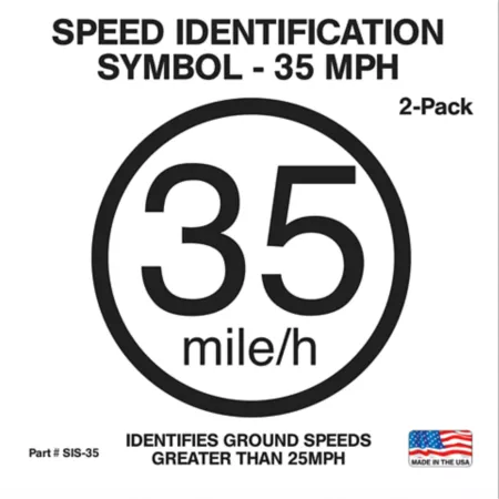 SMV Industries 35 MPH Speedometer Signs 2 Pack Tractor Decals & Emblems