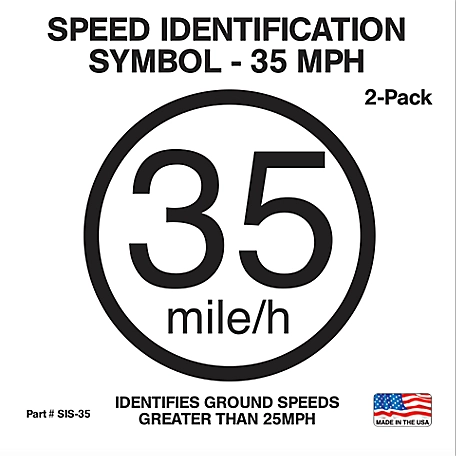 SMV Industries 35 MPH Speed Indicator Signs, 2-Pack