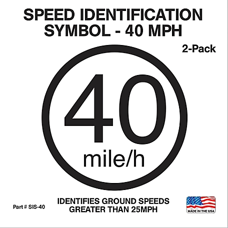SMV Industries 40 MPH Speed Indicator Signs, 2 pk.