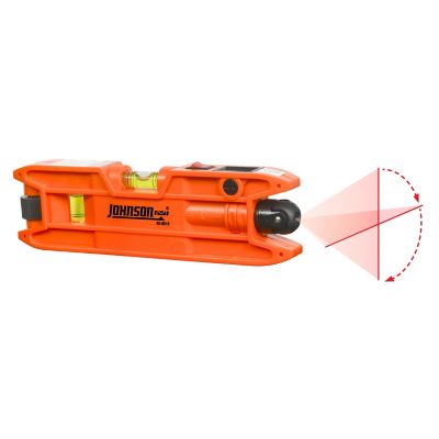 Johnson Magnetic Torpedo Laser Level - 7.5 Inch With 100ft Laser & Cross-Check Vials
