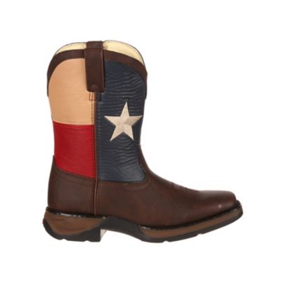 Image showing  Unisex Kids' Brown TX Flag Lil Rebel Boots