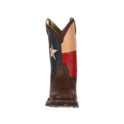 Image showing  Unisex Kids' Brown TX Flag Lil Rebel Boots