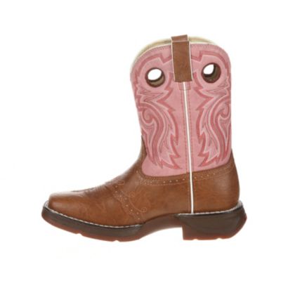 Image showing  Girls' Lil' Rebel Western Boots, Tan/Pink