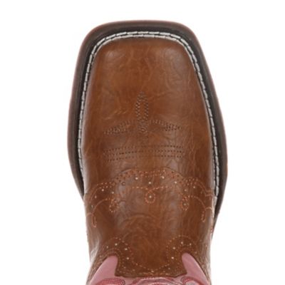 Image showing 2 th Durango Girls' Lil' Rebel Western Boots, Tan/Pink