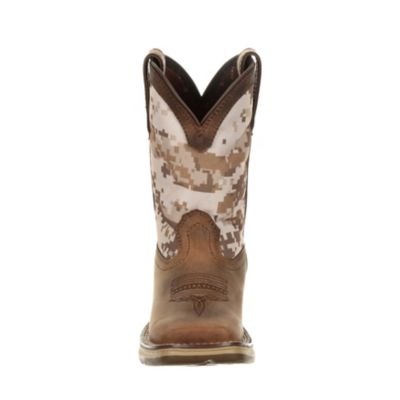 Image showing  Unisex Kids' Desert Brown and Camo Lil Rebel Boots