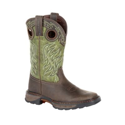 Durango Unisex Kids' Lil Maverick XP Work Boot Boots, Oiled Brown and Forest Green