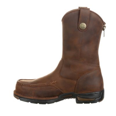 Image showing 6 th Georgia Boot Men's Athens Moc Toe Pull-On Work Boots