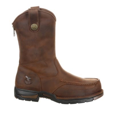 Image showing 4 th Georgia Boot Men's Athens Moc Toe Pull-On Work Boots