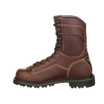 Image showing 6 th Georgia Boot Men's Low Heel Round Toe Waterproof Logger Work Boots, 9 in.